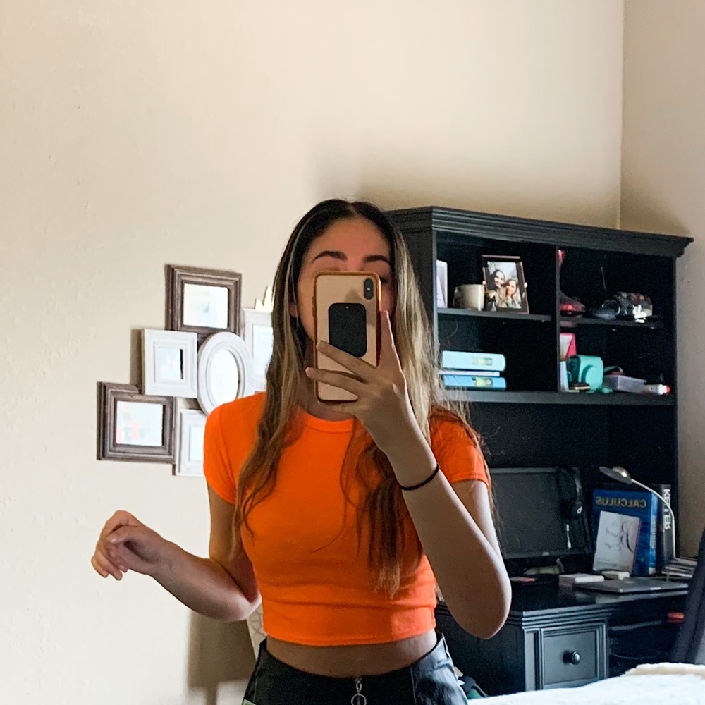 Neon Orange Cropped top